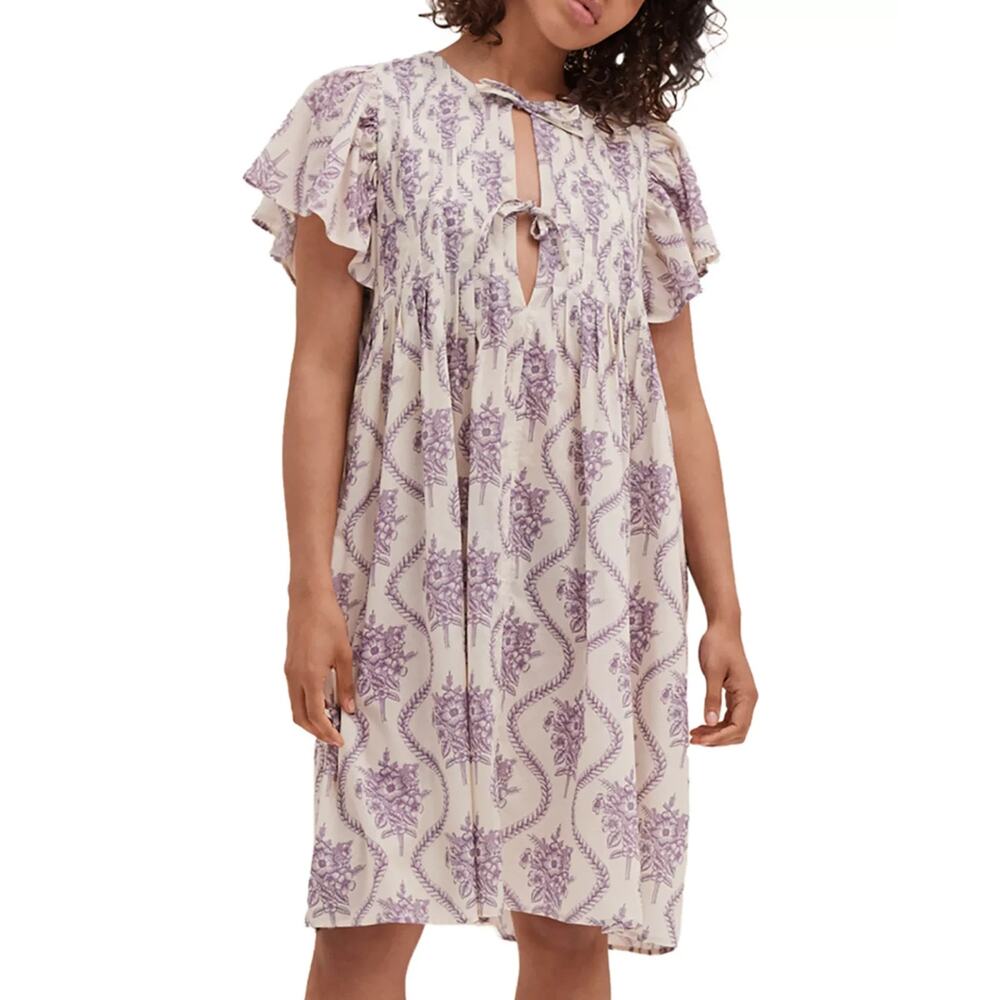 Desmond & Dempsey Pleated Alpen Floral Nightgown Alpen Floral Size S 1319
